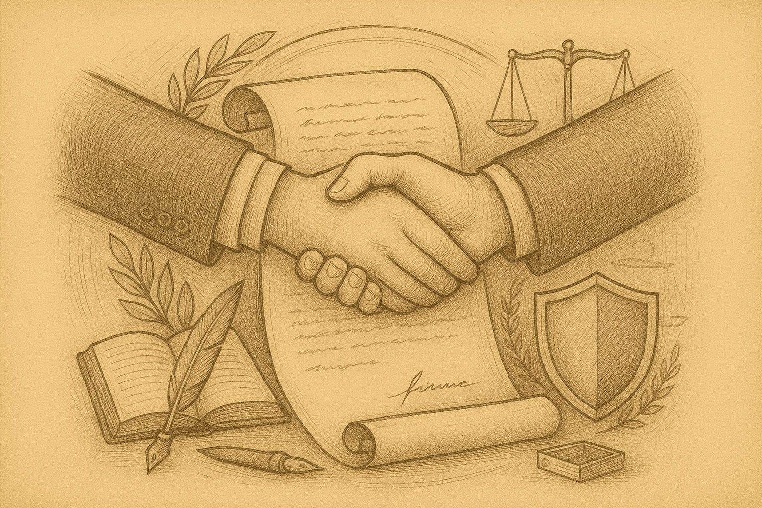 Terms of Service - Legal handshake and contract documents