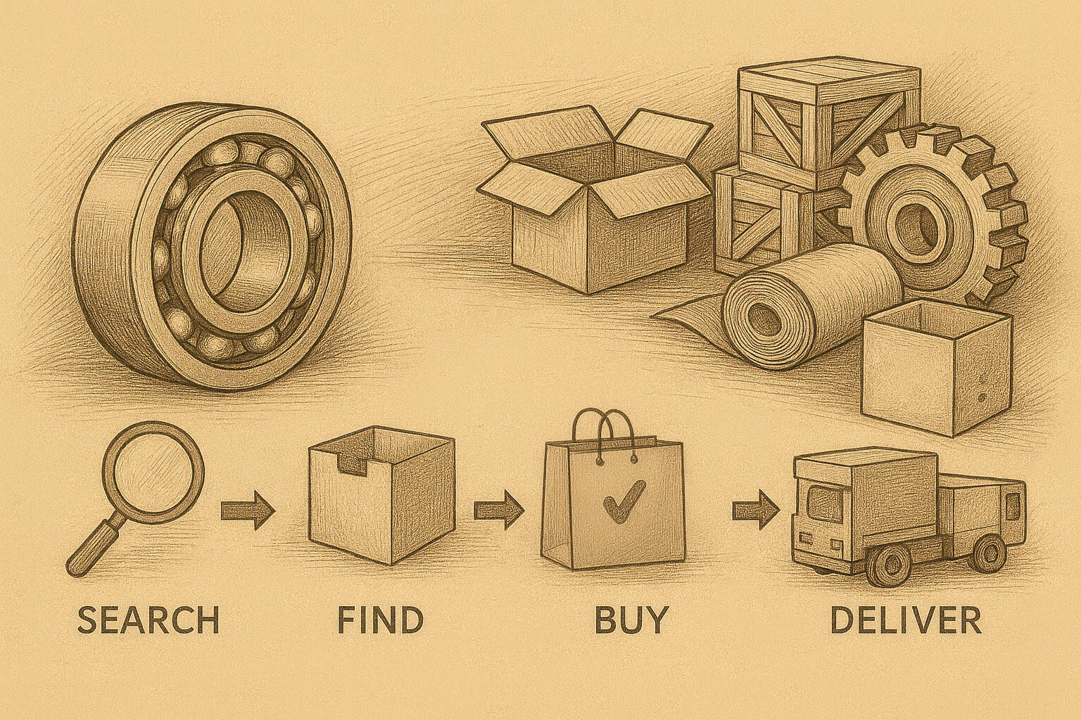 Product sourcing illustration